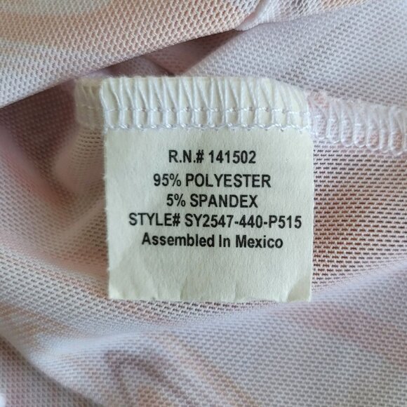 Y2K Mesh Patterned Lettuce-Trim Tee by Cloud Dancer, Medium - Picture 5 of 8